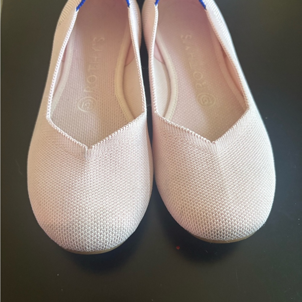 Rothy's Cream and Blue Flats - Picture 5 of 6